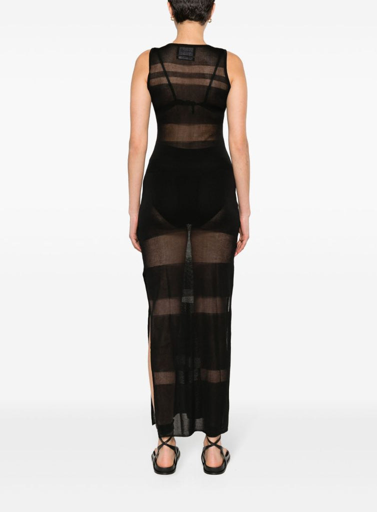 Black Sea Breeze Sheer Maxi Dress