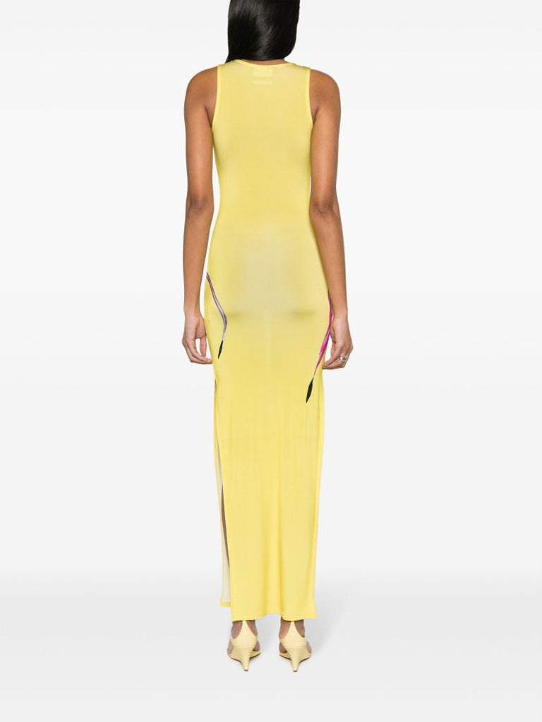Yellow Floral-print Maxi Dress