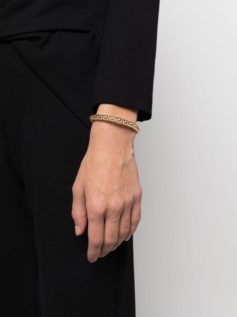 Gold-tone La Greca Crystal Bracelet