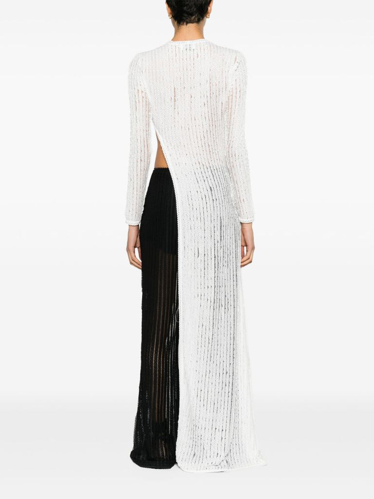 White Remay Lace Asymmetrical Top