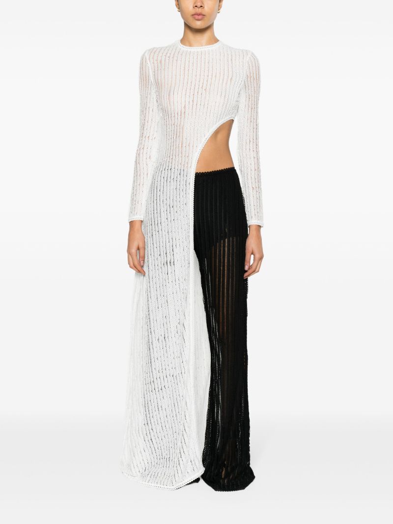 White Remay Lace Asymmetrical Top