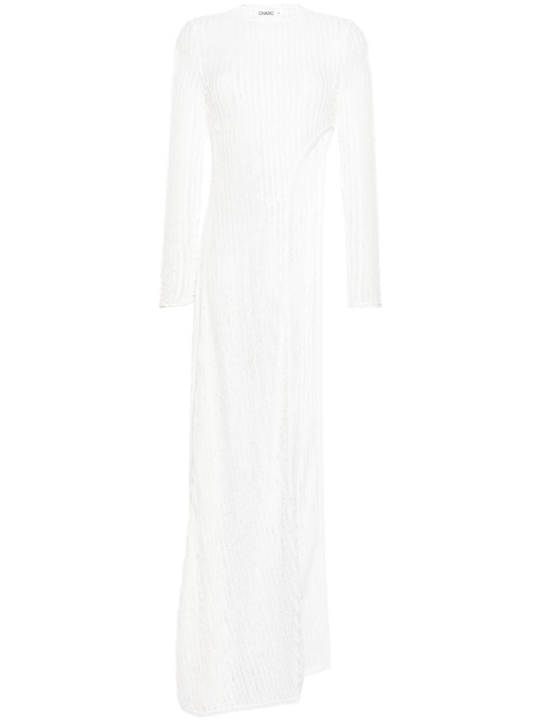 White Remay Lace Asymmetrical Top