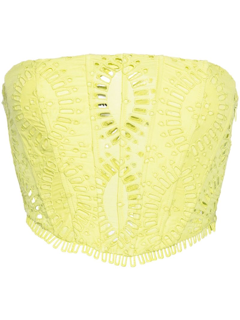 Green Sting Broderie Anglaise Corset Top