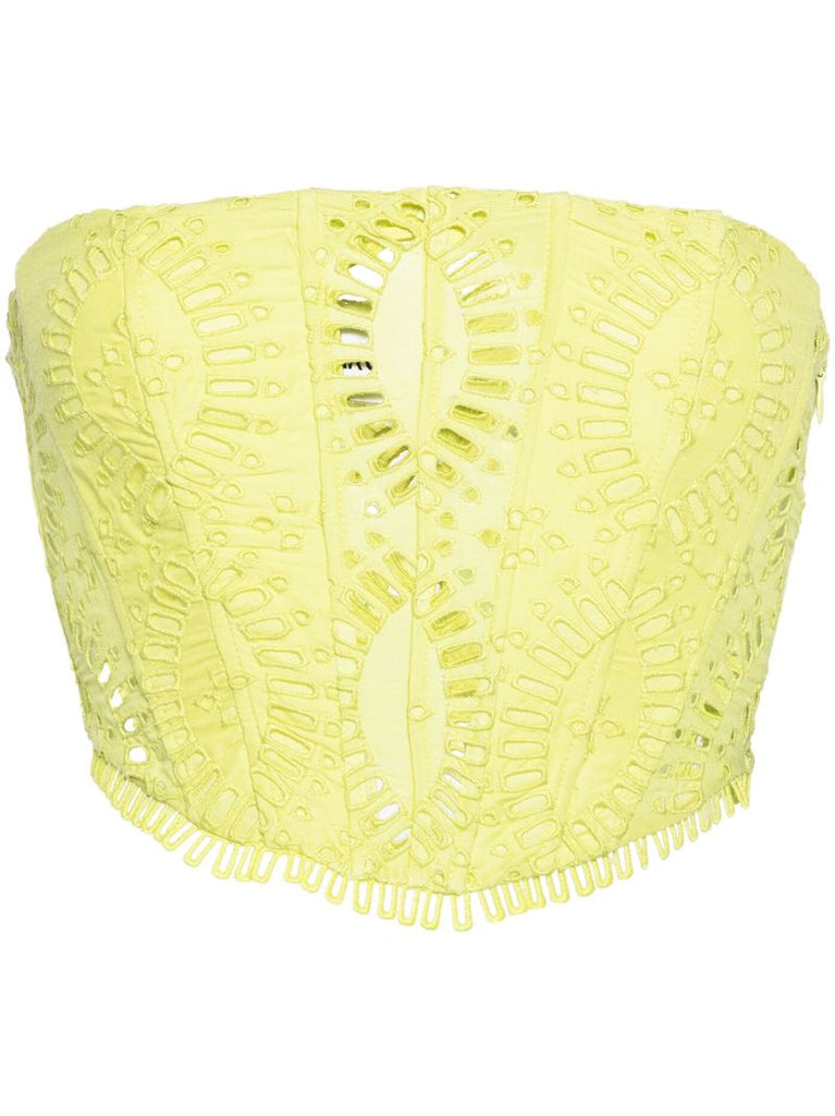 Green Sting Broderie Anglaise Corset Top