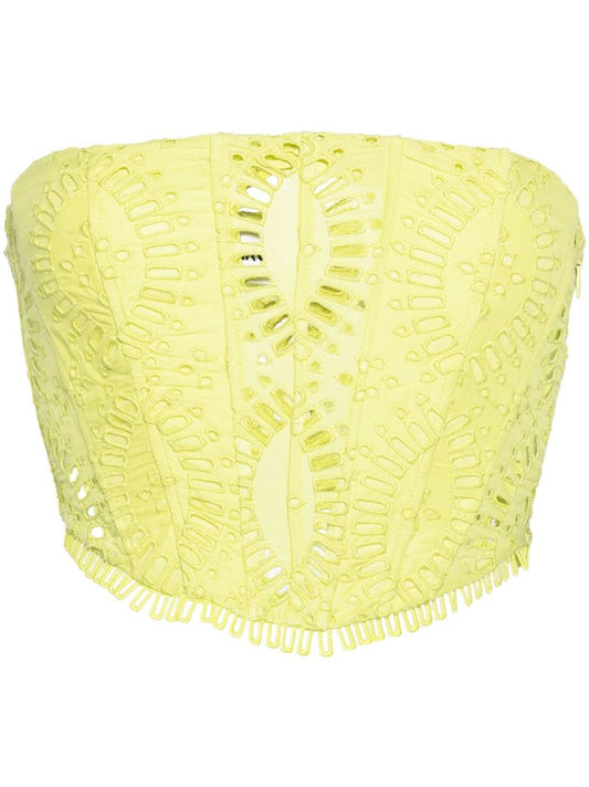 Green Sting Broderie Anglaise Corset Top