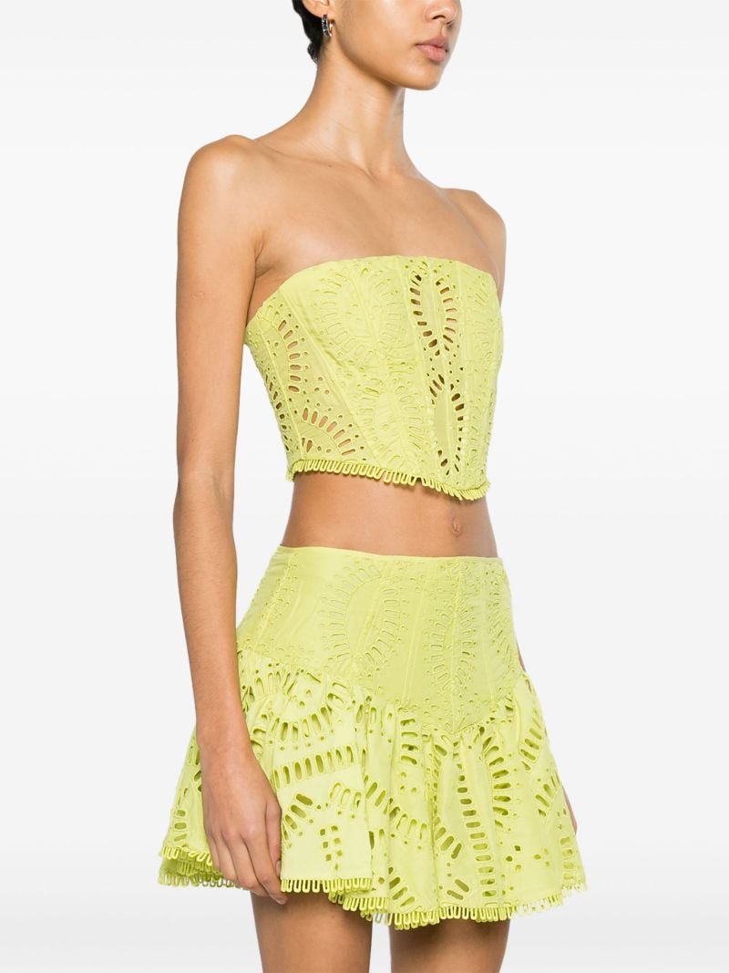 Green Sting Broderie Anglaise Corset Top