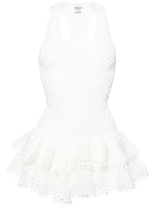 White Virka Broderie Anglaise Mini Dress