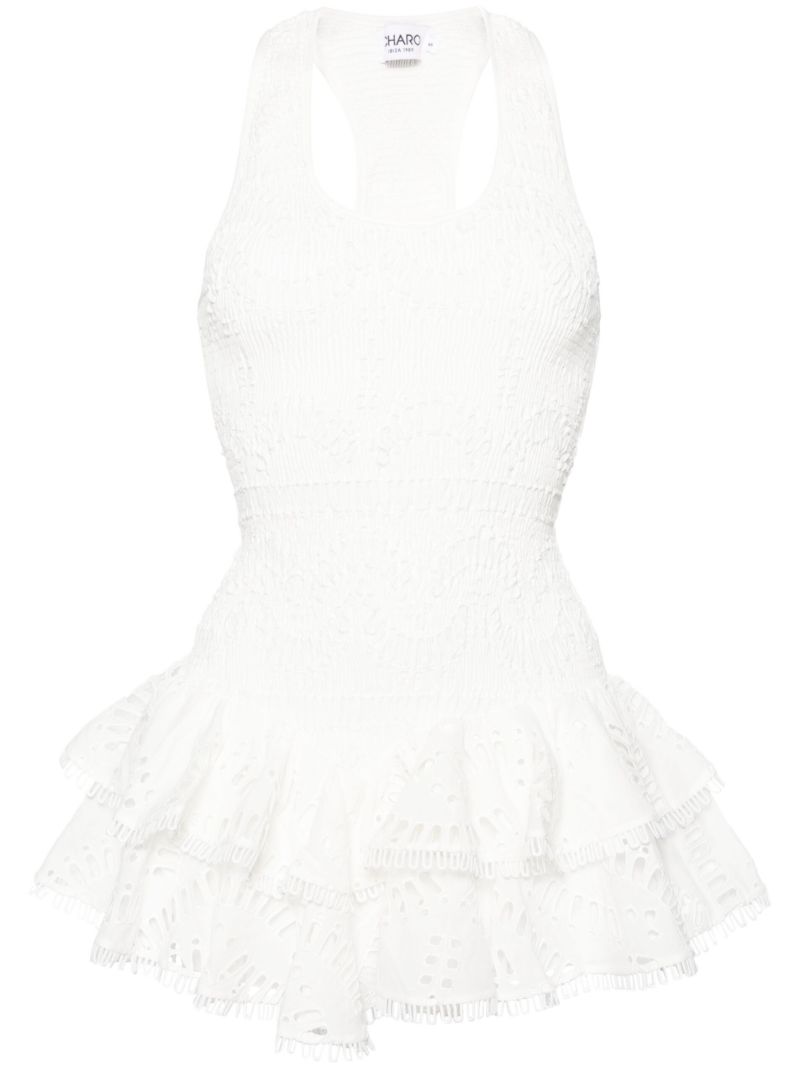 White Virka Broderie Anglaise Mini Dress