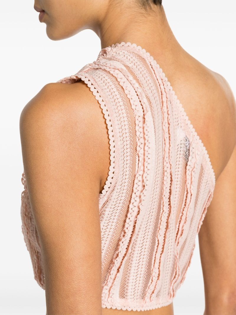 Pink Marthy Lace Crop Top