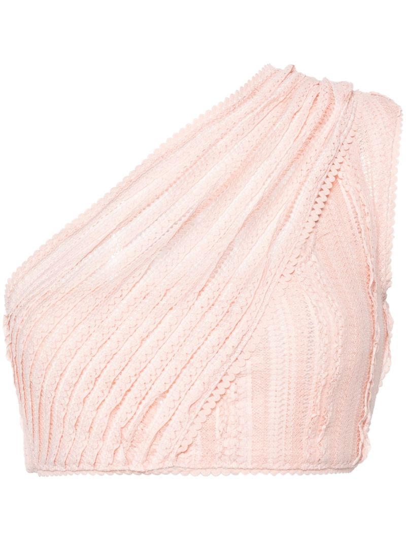 Pink Marthy Lace Crop Top
