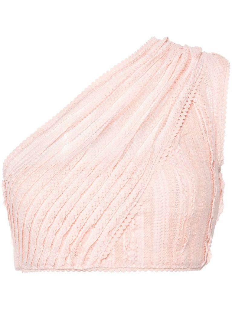 Pink Marthy Lace Crop Top