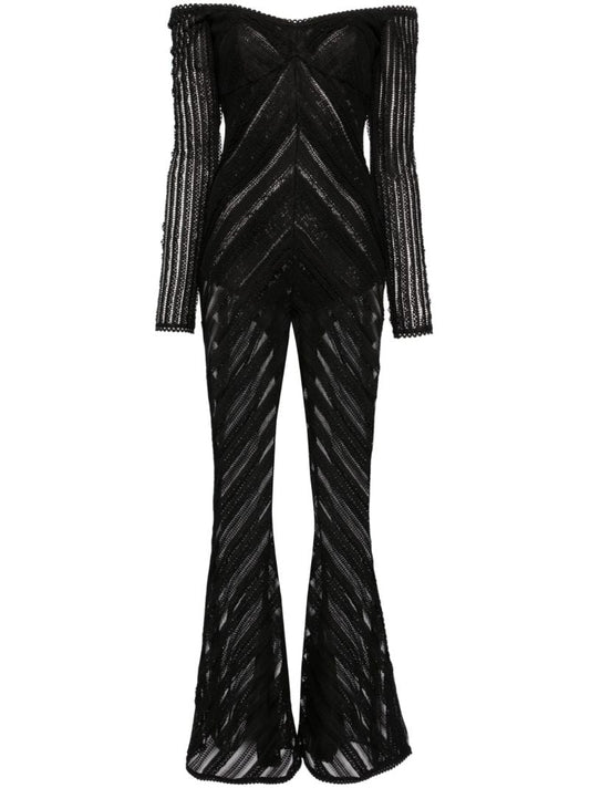 Black Zaray Lace Jumpsuit