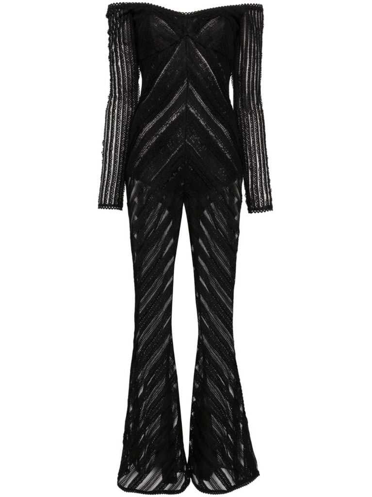 Black Zaray Lace Jumpsuit