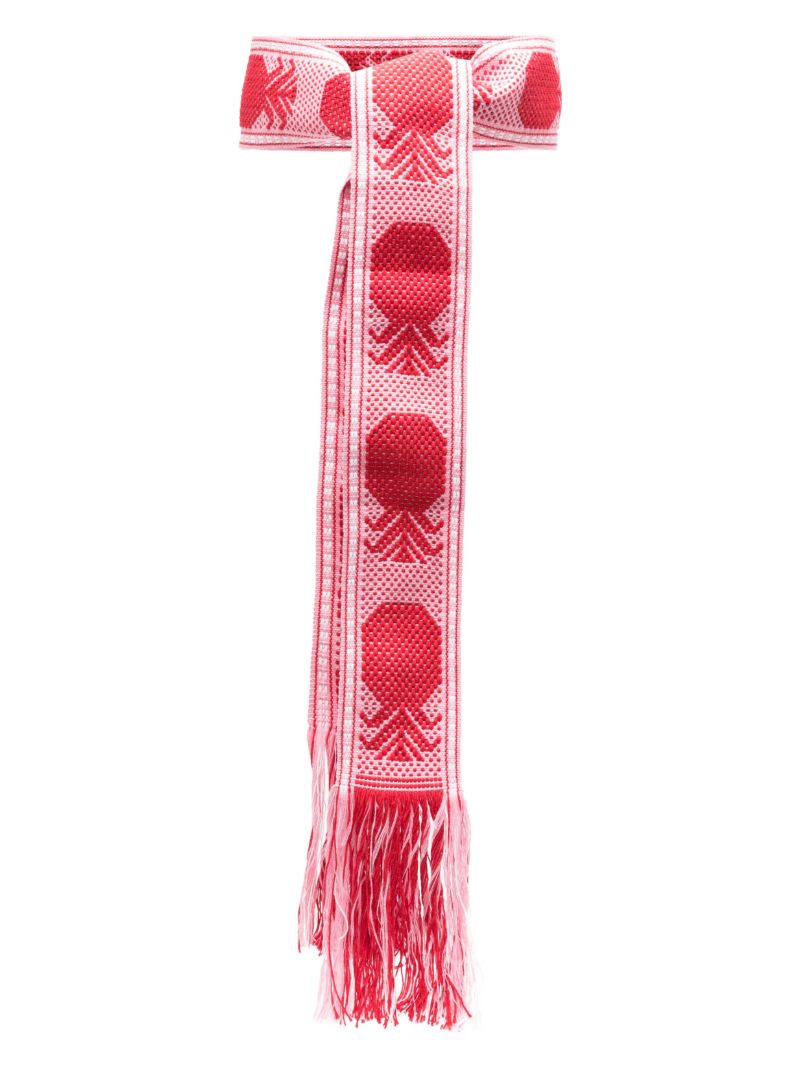 Red Jacquard Cotton Belt