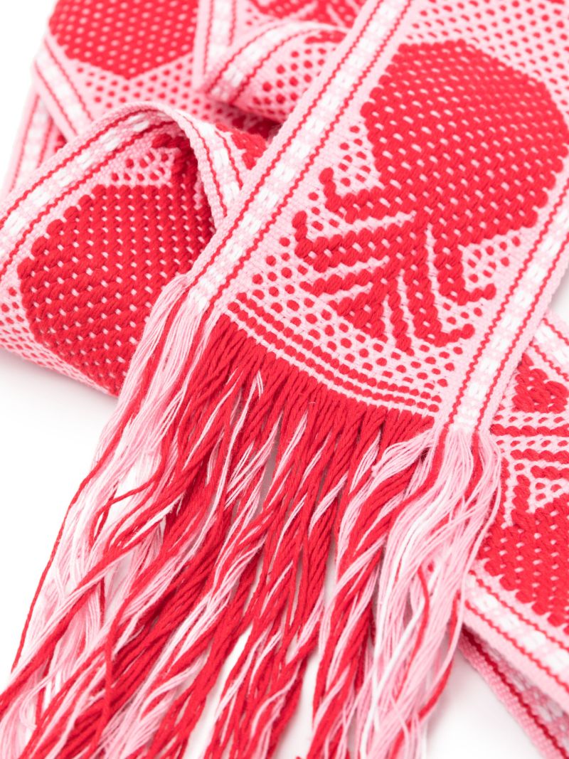 Red Jacquard Cotton Belt