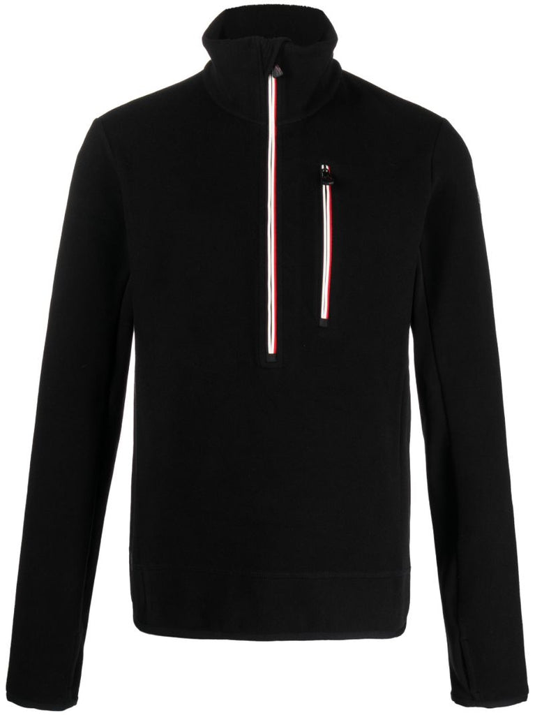 Black Half-zip Fleece Sweatshirt