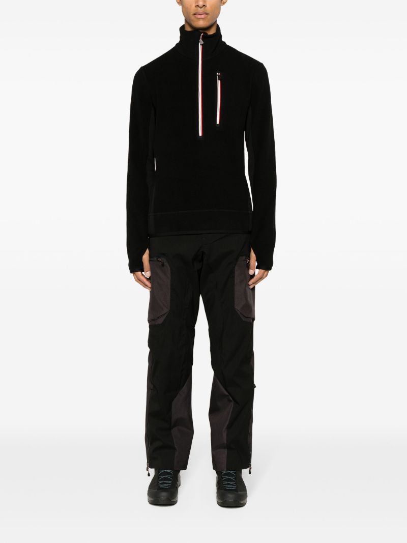 Black Half-zip Fleece Sweatshirt