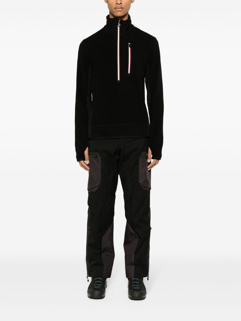 Black Half-zip Fleece Sweatshirt