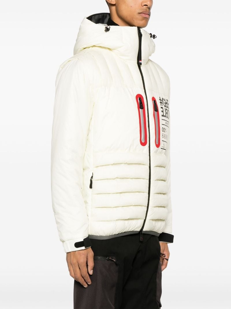 White Monthey Three-stripe Puffer Jacket