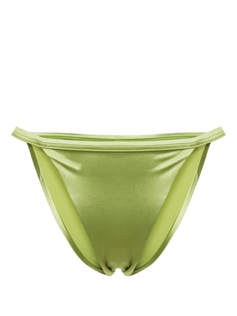 Green High Cut Metallic Bikini Bottom