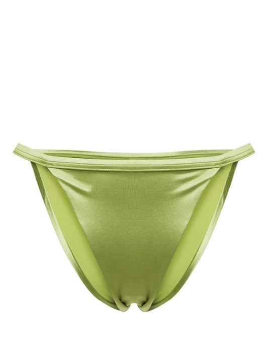 Green High Cut Metallic Bikini Bottom