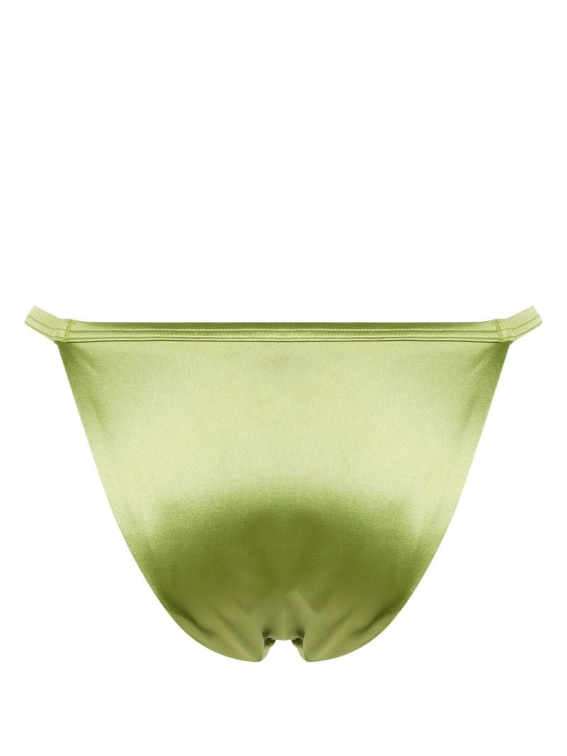 Green High Cut Metallic Bikini Bottom