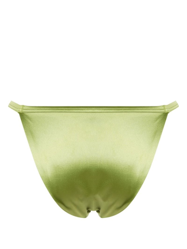 Green High Cut Metallic Bikini Bottom