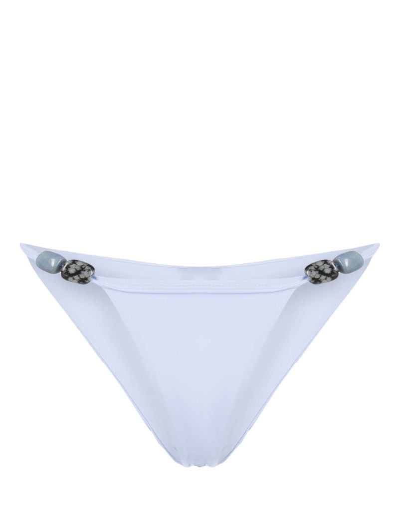 Blue Stone-embellished Bikini Bottom