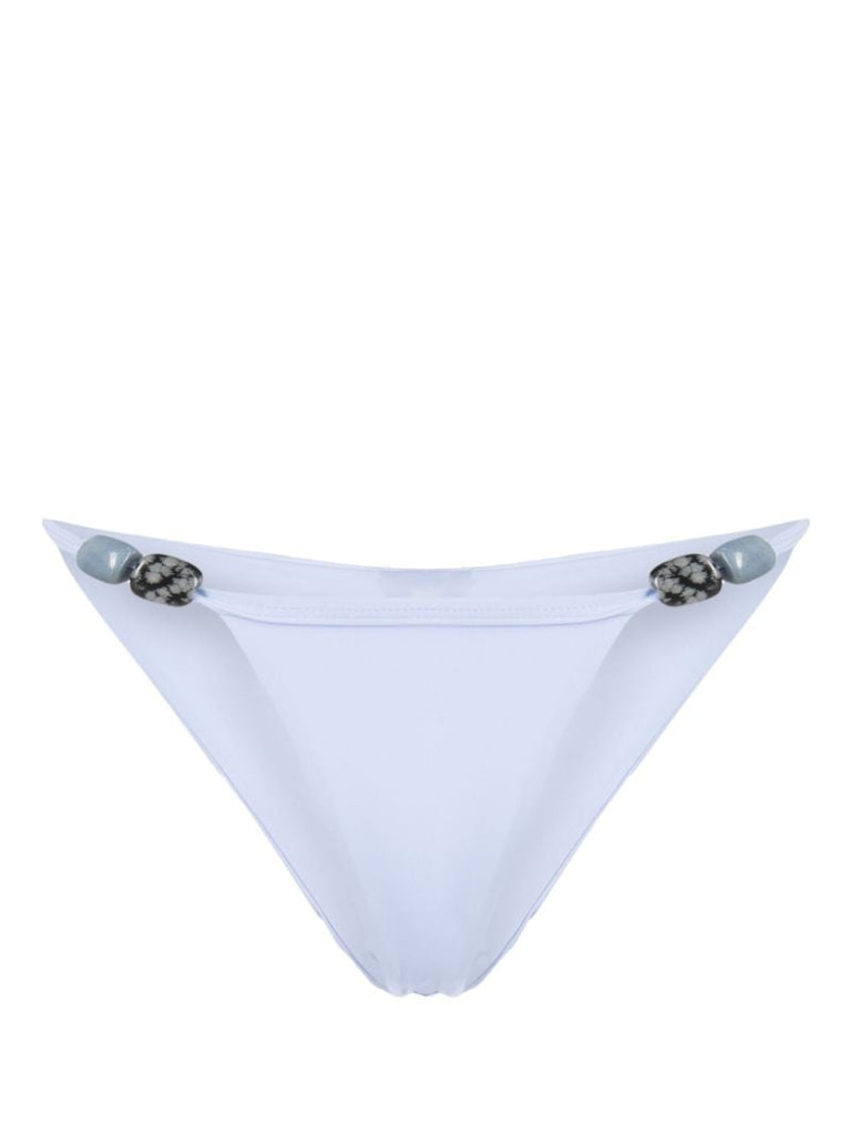 Blue Stone-embellished Bikini Bottom