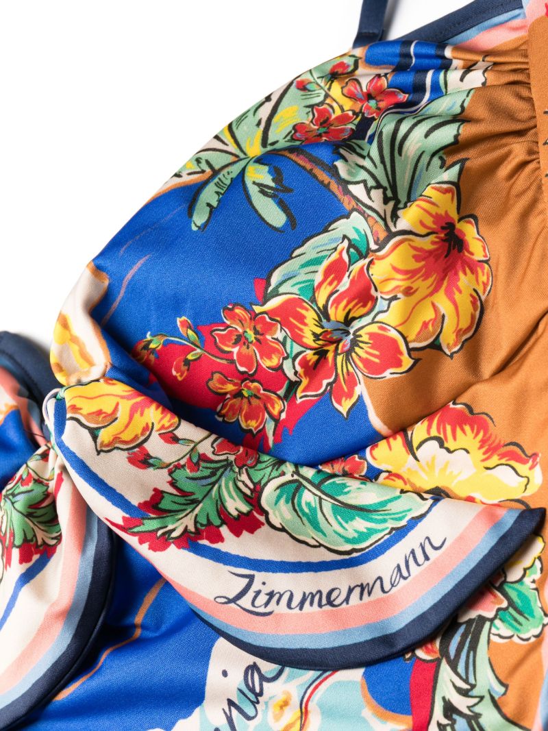 Blue Alight Nautical Map Swimsuit