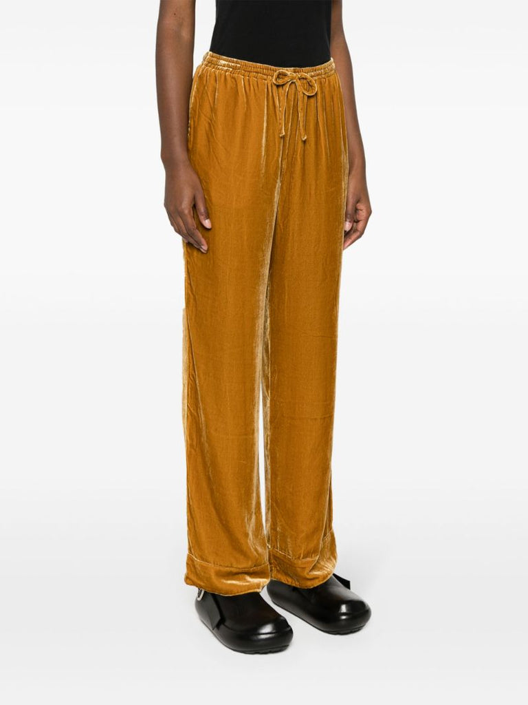 Gold-tone Aurelia Velvet Trousers