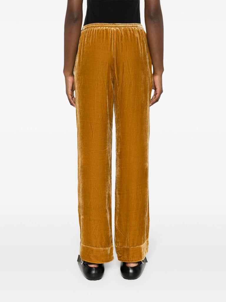 Gold-tone Aurelia Velvet Trousers