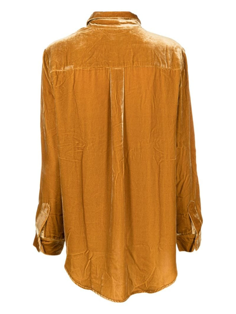 Gold-tone Velvet Pyjama Top