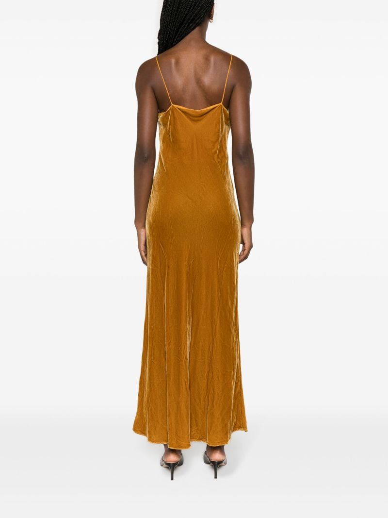Gold-tone Lyon Velvet Maxi Dress