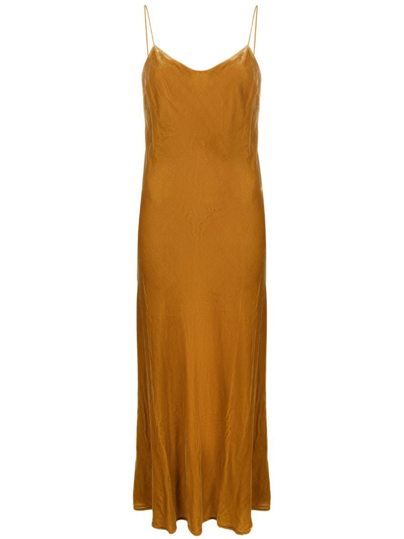 Gold-tone Lyon Velvet Maxi Dress