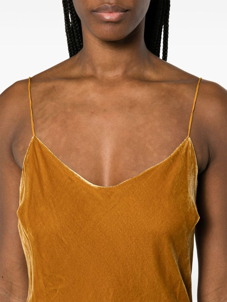 Gold-tone Lyon Velvet Maxi Dress