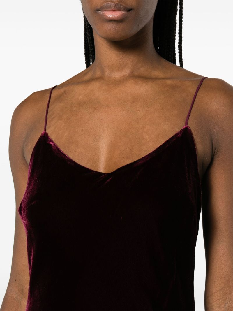 Purple Lyon Velvet Midi Dress