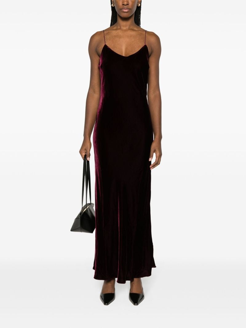 Purple Lyon Velvet Midi Dress