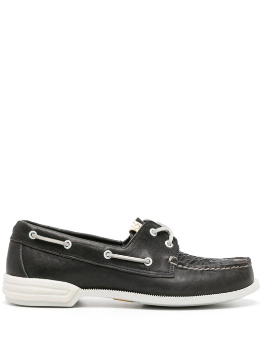 Blue Hockney Leather Boat Shoes