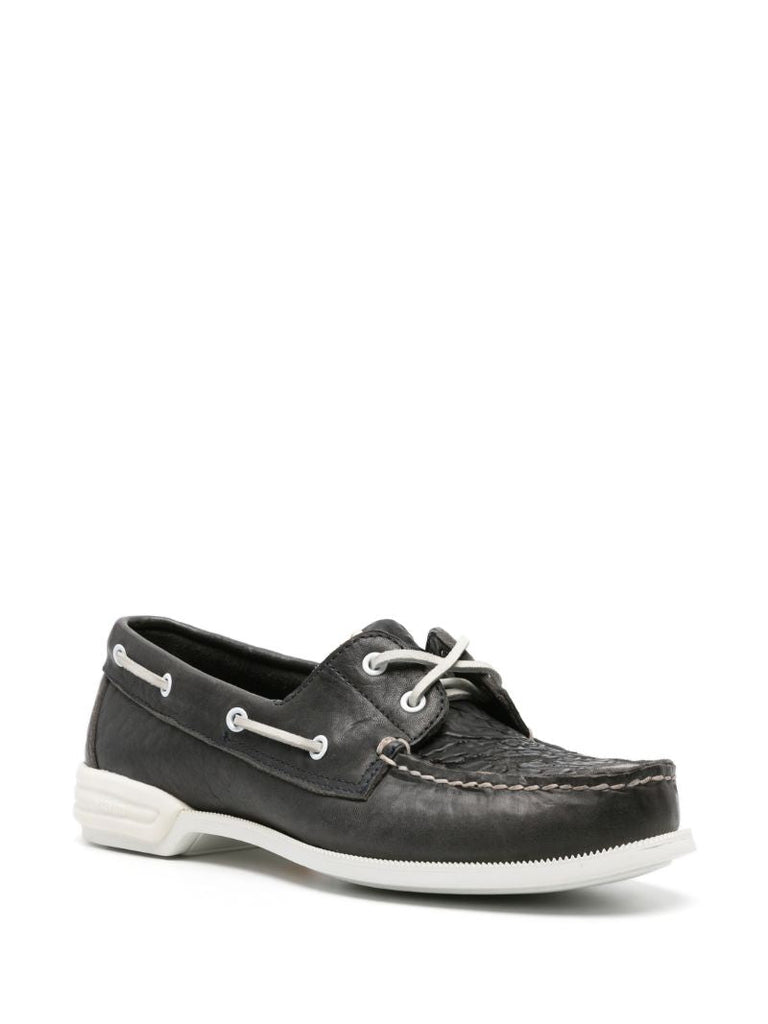 Blue Hockney Leather Boat Shoes