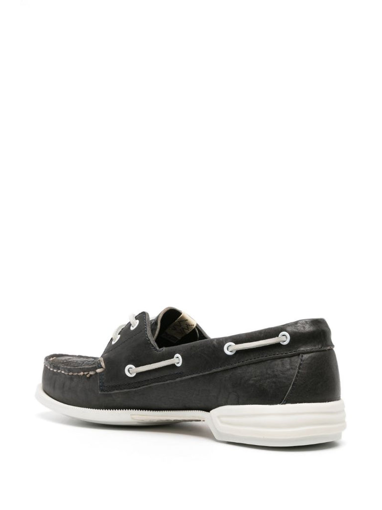 Blue Hockney Leather Boat Shoes
