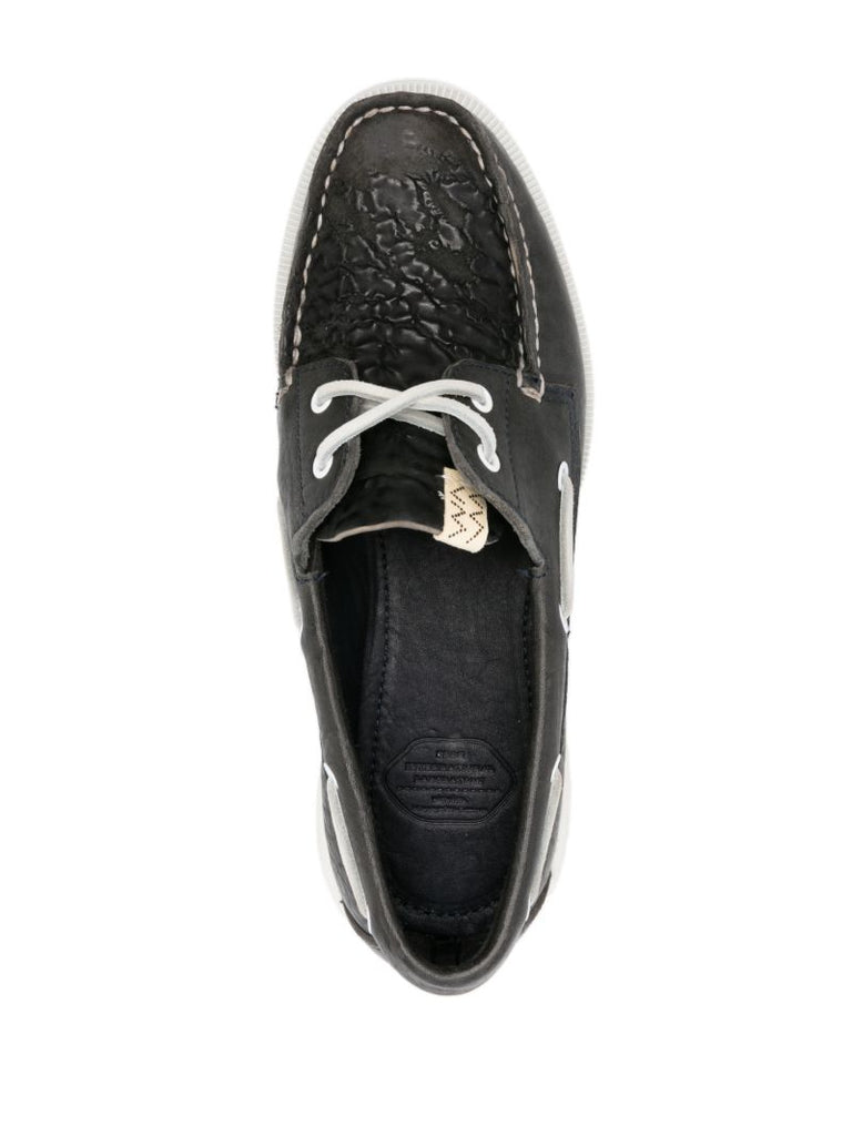 Blue Hockney Leather Boat Shoes