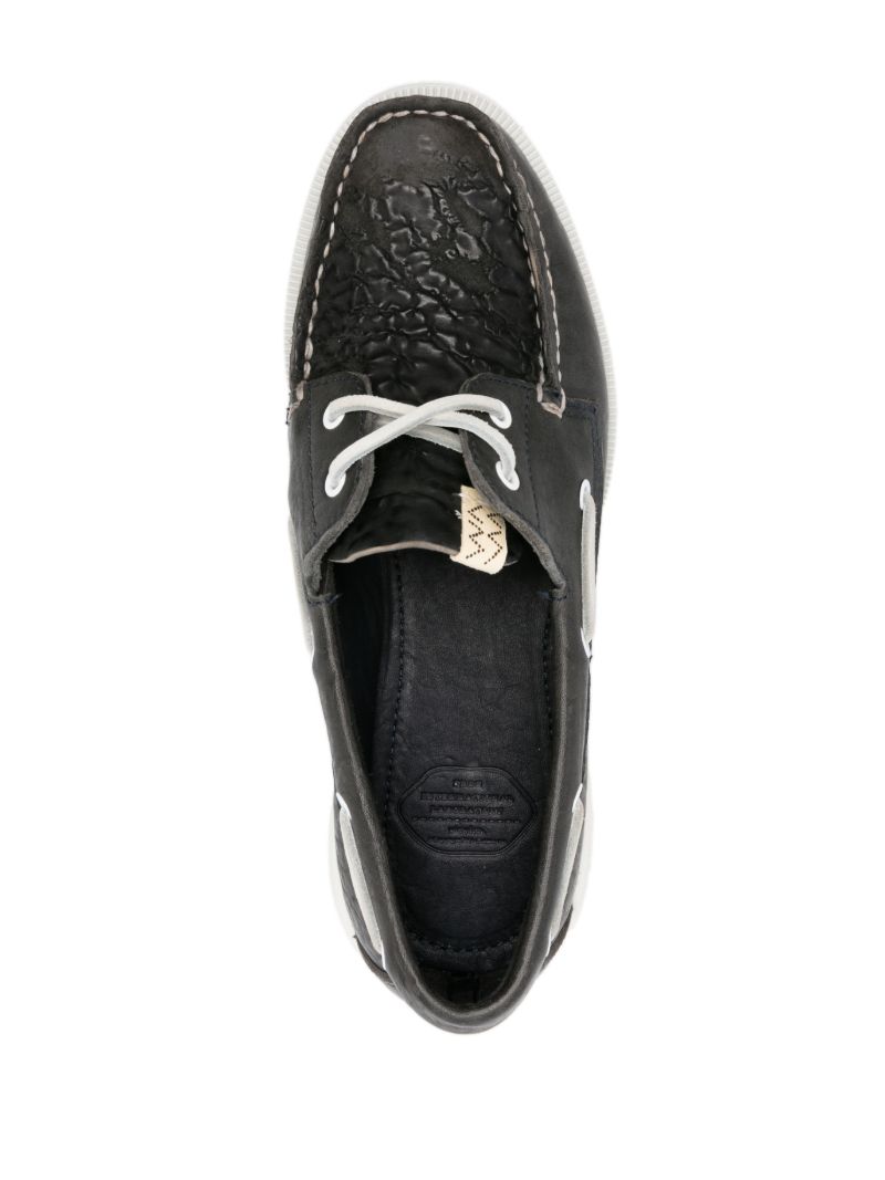 Blue Hockney Leather Boat Shoes