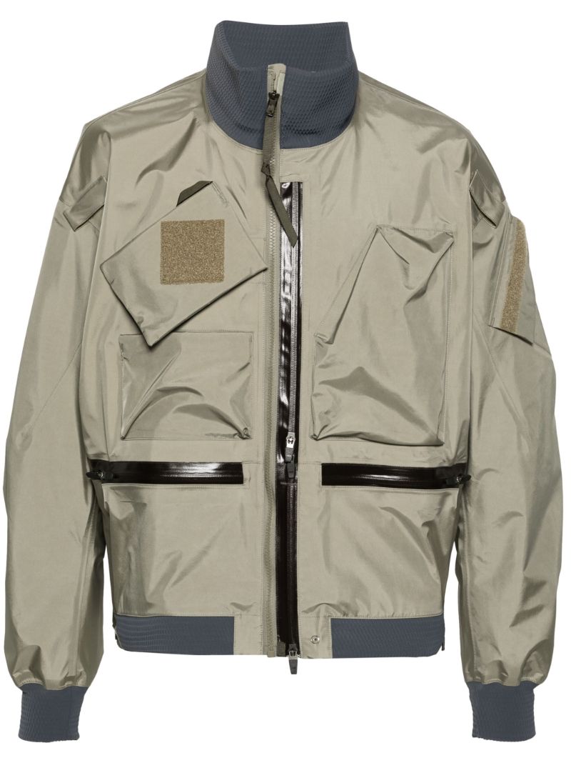 Green Zip-pocket Bomber Jacket