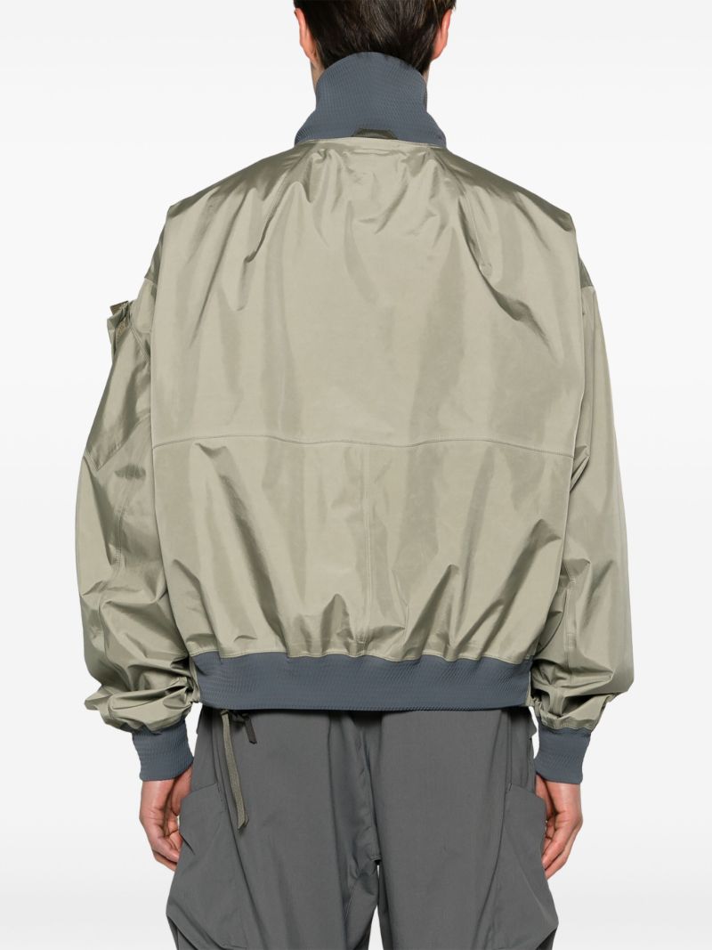 Green Zip-pocket Bomber Jacket