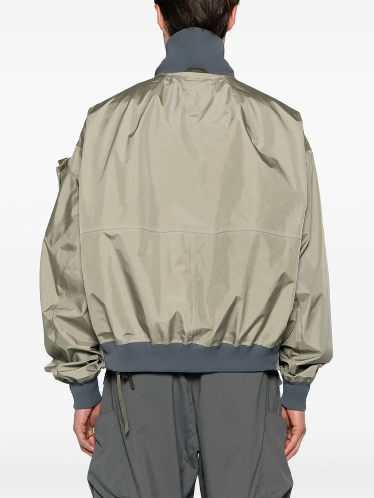 Green Zip-pocket Bomber Jacket