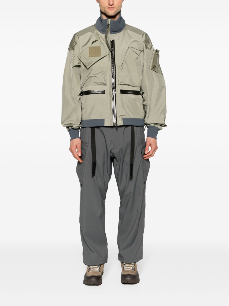 Green Zip-pocket Bomber Jacket