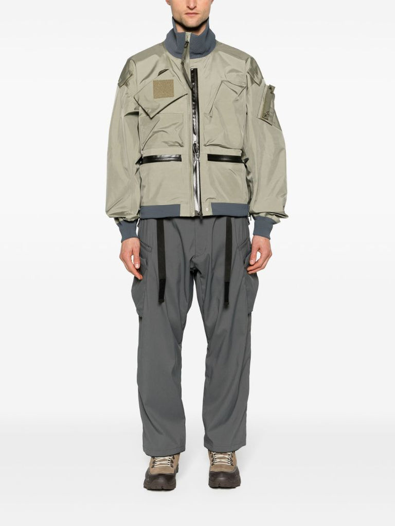 Green Zip-pocket Bomber Jacket