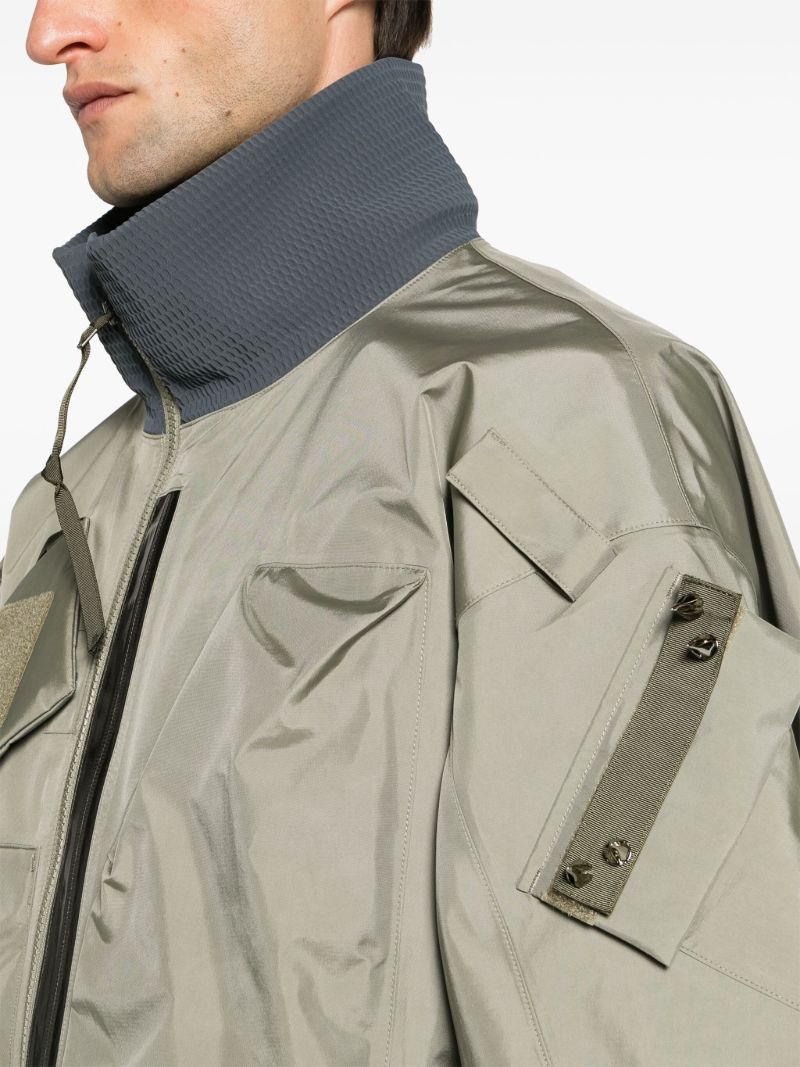 Green Zip-pocket Bomber Jacket