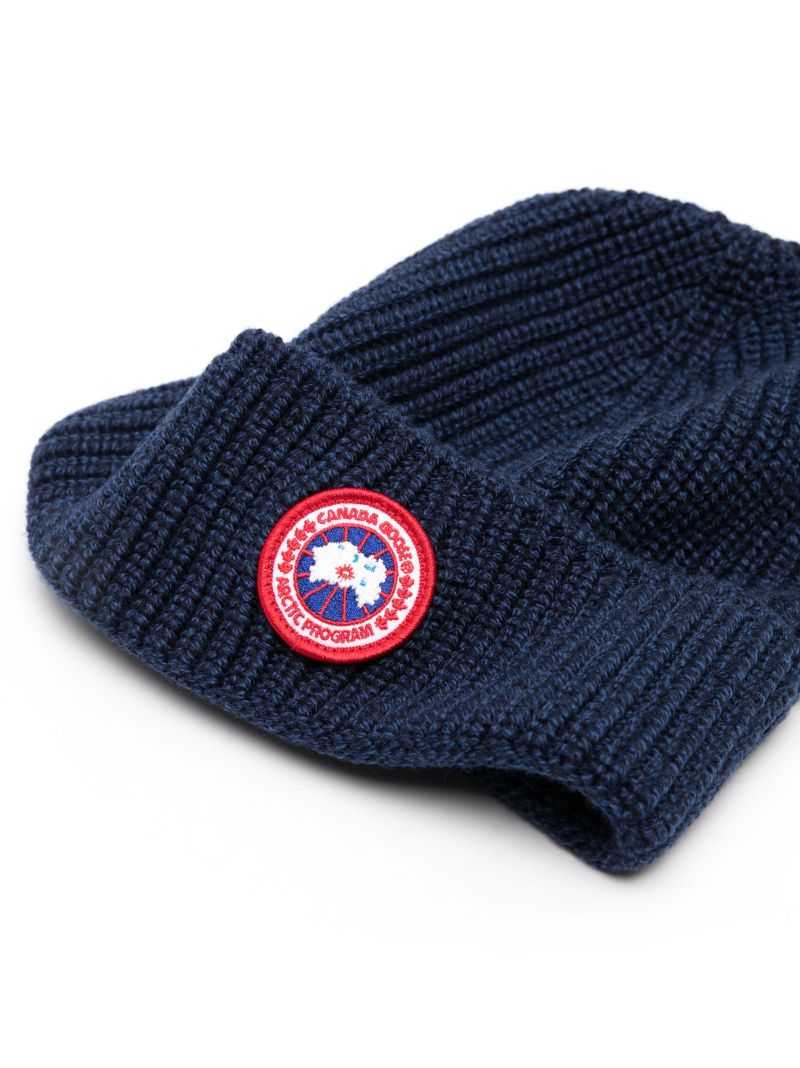 Blue Artic Disc Wool Beanie Hat